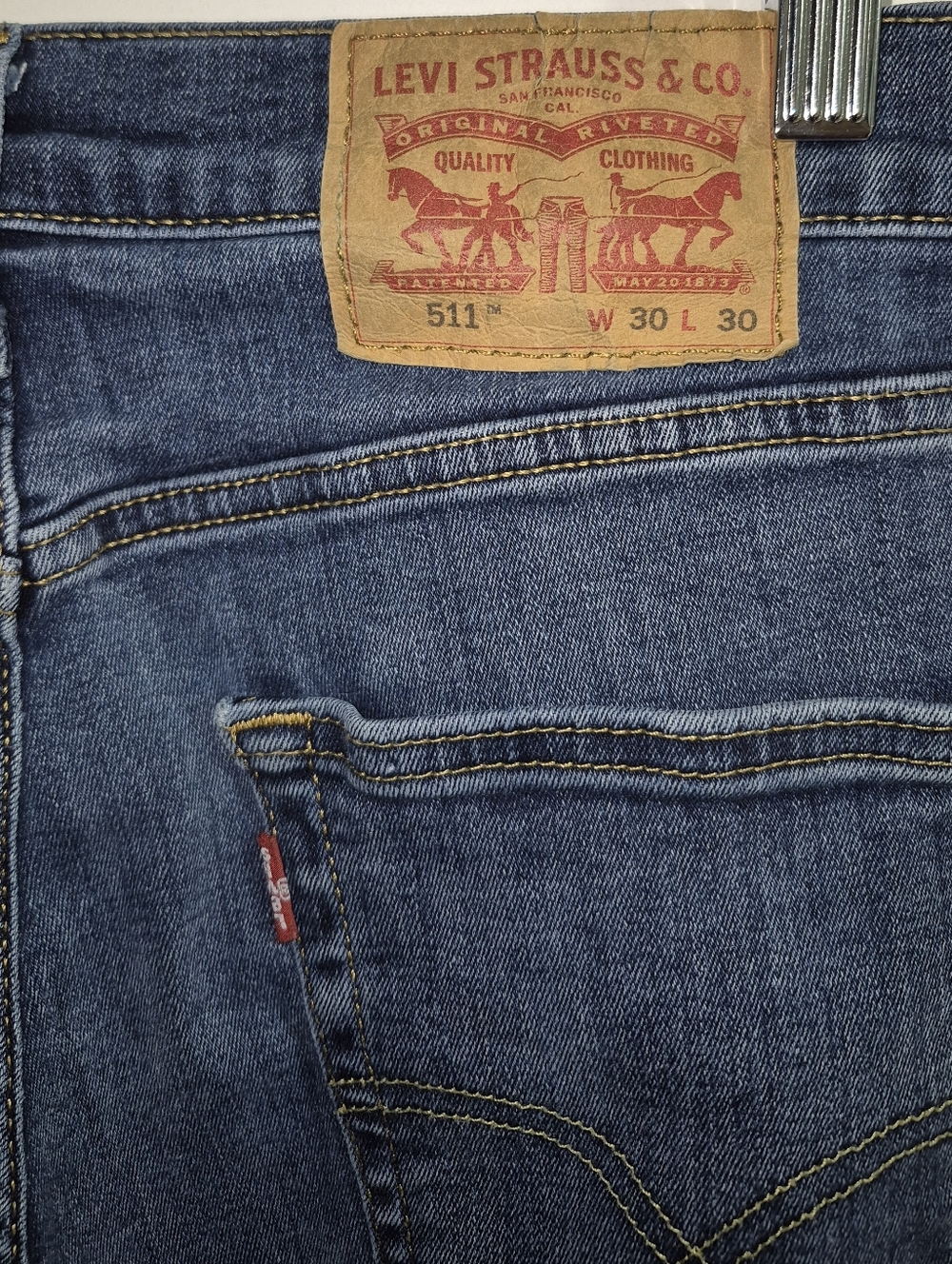 Levi's 511 Slim Straight Jeans - Dark Blue with Red Tab